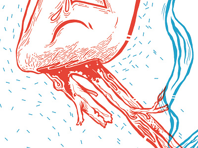 NAD {WIP} 6 arm blue illustration pun red scar smoke wip