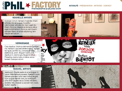 Phil Factory france french gallery nantes one page photograph studio web design website