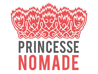 Princesse Nomade {2} apparel crown fashion identity logo typography vector