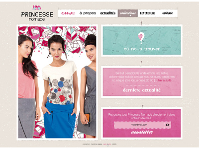 Princesse Nomade {alt#2} apparel clothing fashion france french web design website