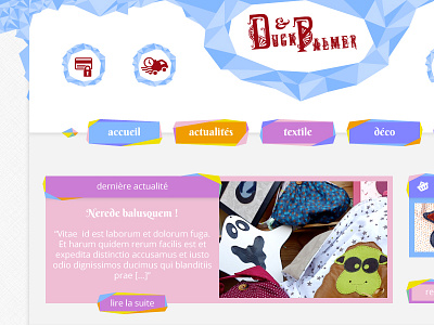 Duck & Palmer apparel children ecommerce france french kids toy web design website