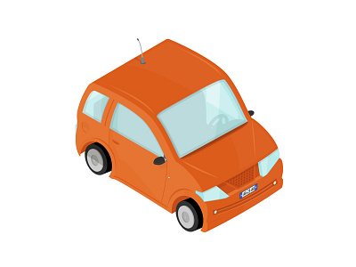 Isometric car {FINAL} 3d car insurance iso isometric vector