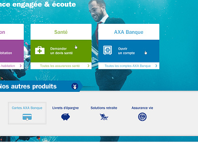 Axa absolute homepage {#3} bank france insurance mobile responsive webdesign website