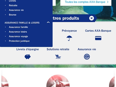 Axa MOBILE absolute homepage {#3} bank france insurance mobile responsive webdesign website