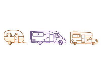 Camping camping car icon vector