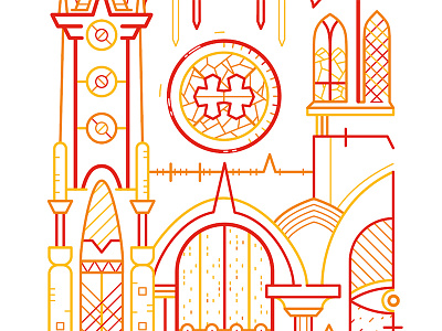 Castlevania #2 {WIP} church gothic illustration lines metal rock sketch vector