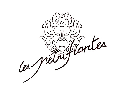 Les pétrifiantes / logo {WIP #5} calligraphy logo poster shop vector webdesign website