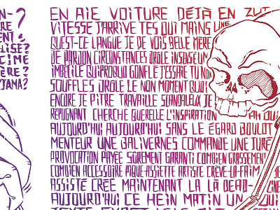 Morphosaintaxe artistic revue calligraphy illustration text theatre typography