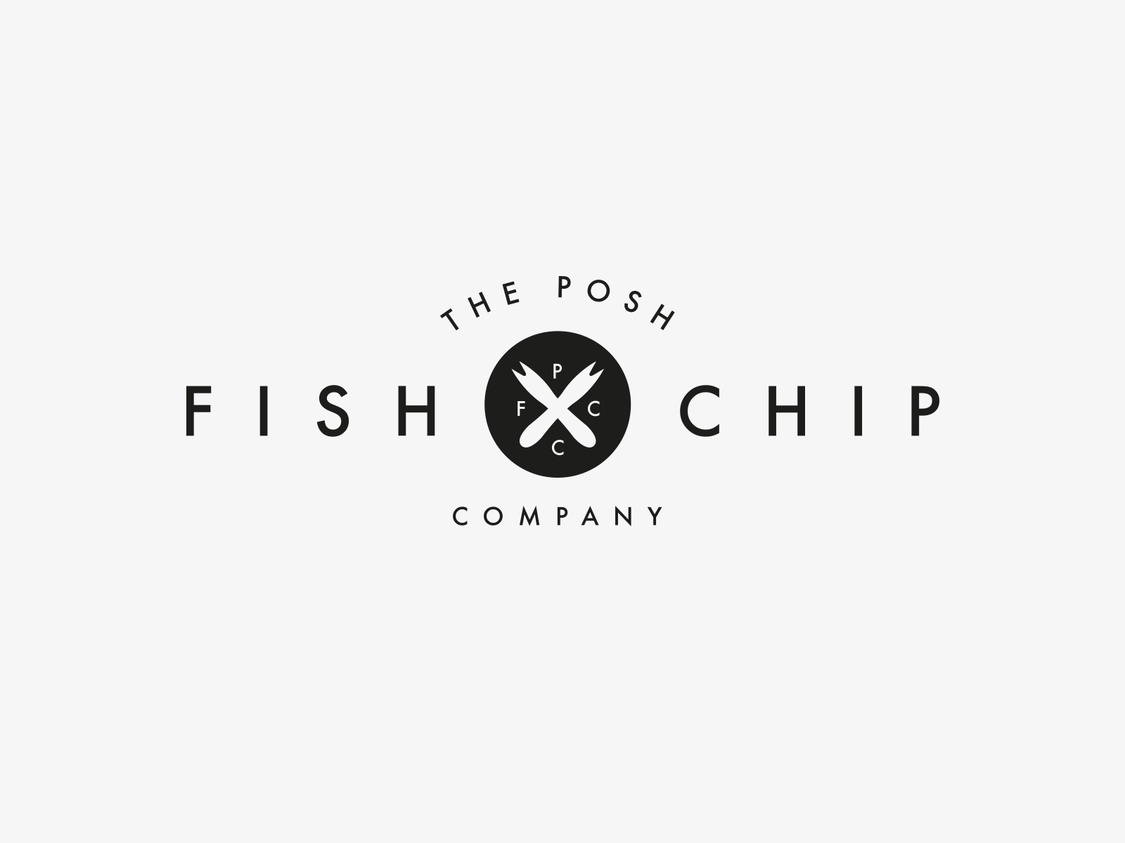 The Posh Fish & Chip Co Branding branding design illustration logo typography