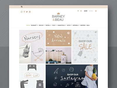 Barney & Beau Website Design barney and beau brand identity branding design ecommerce illustration kids logo design typography ui ux web design website design website development