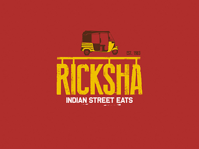 Ricksha Logo Design brand design brand identity brandidentity branding branding design design food logo illustration logo logo design ricksha logo street food typography