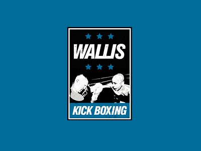 Wallis Kick Boxing Logo Design apparel logo branding design dojo logo gym logo illustration kick boxing kick boxing logo logo logo design martial arts typography vector