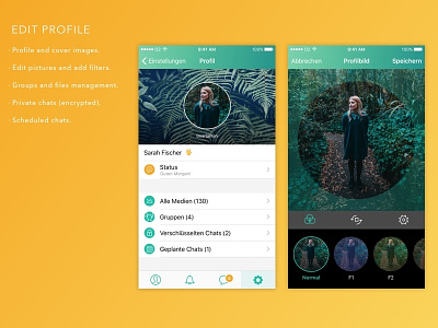 WhatsApp Profile Feature app concept design interface mobile redesign ui whatsapp