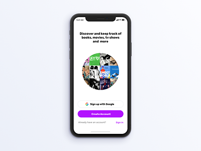 Sign up screen interface ios iphone x mockup sign up tracker app ui
