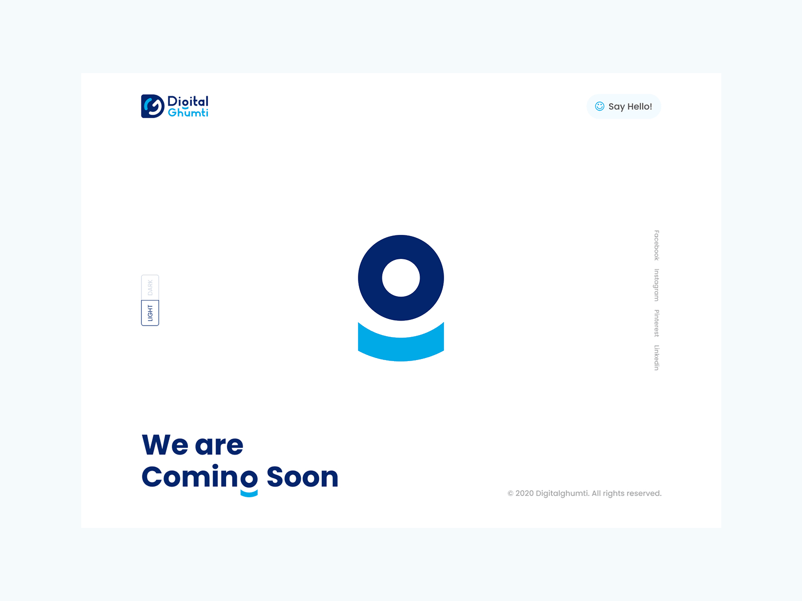 Digital Ghumti - We are coming soon agency branding animation branding color colorfull coming soon page concept cool dark ui design digital digitalghumti digitalmarketingagency illustration light ui logo minimal typography ux web design