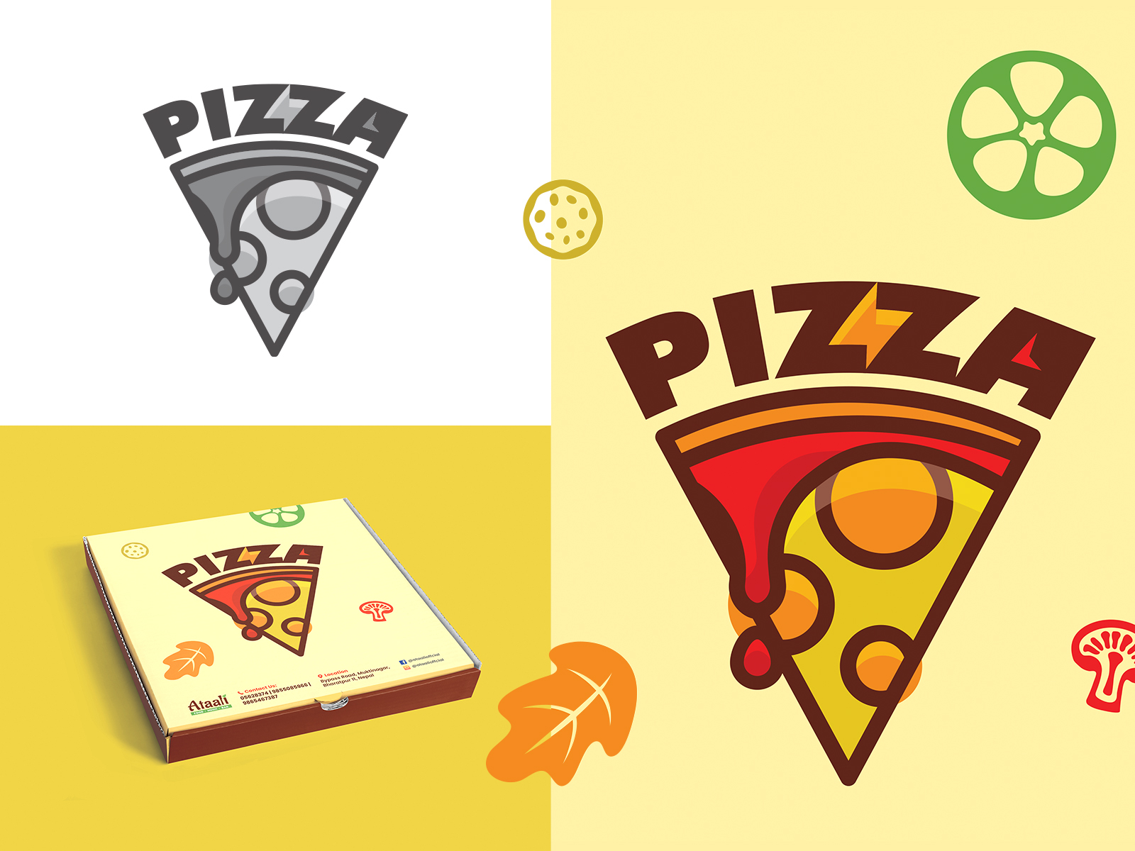 Pizza Package | Illustration Design by Samirjay Art on Dribbble