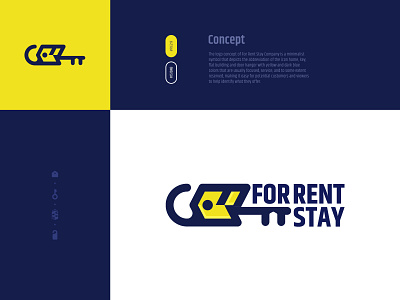 For Rent Stay branding building concept design hanger home icon illustration inspiration key keyring logo logomark minimal rent rental