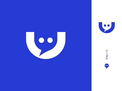 U + Talk Logo Design bubble communicate consult icon icontype letter logo minimal talk uletter