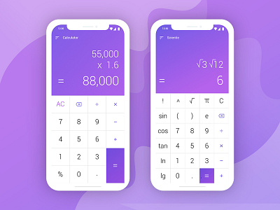 Total Calculator App UI app calculator app color design flat iphone math minimal solve type ui ux