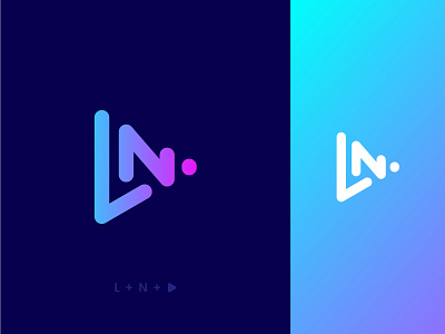 L+N+play button LN Monogram Logo app branding cinema color colorfull design events icon illustration ios logo looks nepal media media logo minimal nepal type typography vector website