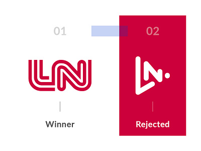 LN Logo - Winner vs Rejected app color design icon illustration logo media minimal nepal news press rejected type winner