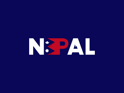 Nepal blue branding color crimson crimson red design flag flat icon illustration logo minimal monogram nepal nepali nepali flag red wings redeemer type typography