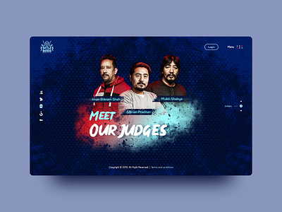 Battle of the Bands Nepal - Website Design Concept battle blue clean color colorfull design header icon minimal music rap rock band type typography ux web website