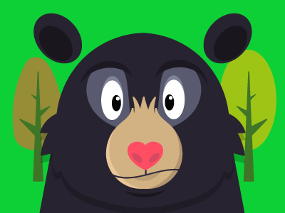 Yōhji animal bear ears forest fur heart tree