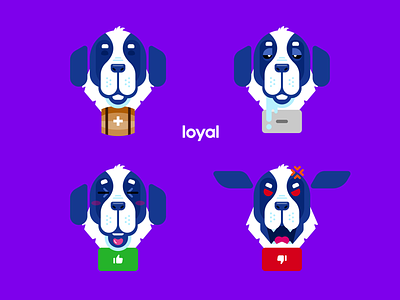 Saint animal bernard dislike dog happy like loyal mad mascot pet stickers