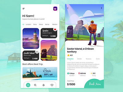 Travel Mobile App Design travel app ui