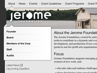 Jerome Foundation concept website