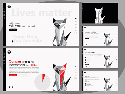 Sliding Webpage Design for petition and info site design dog illustration dog logo illustration slider design website concept website design