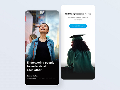 EF.com brand digital education first ef marketing mobile ui