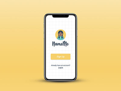 NameMe app app design product design ui ux ux design