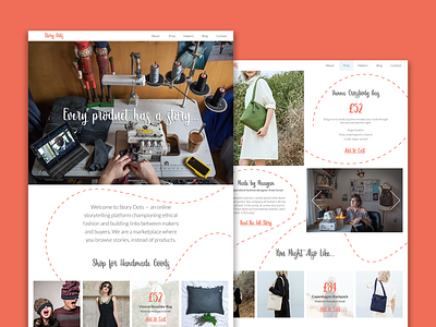 Story Dots digital design ethical fashion fashion retail web design