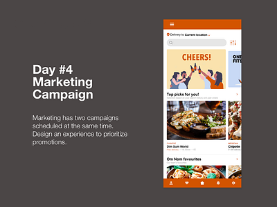 Om Nom: Day 4 adobe xd adobe xd challenge app design daily creative challenge design food ux design ux ui