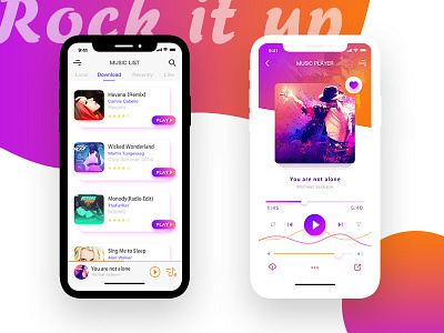 music UI design app ui 设计