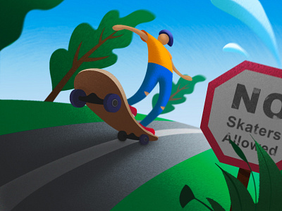 No Skaters Allowed 🚫🛹 character design digital artwork digital illustration illustration art vector art vector artist vector illustration