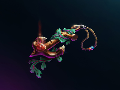 Sea Monster's Anchor Amulet 2d art digital art digital illustration game art game asset game icon