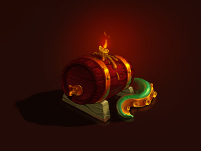 Yo-ho-ho and the barrel of rum 🥃 2d art 2d drawing digital art digital illustration game art game asset illustration