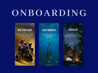 On boarding - Adventure Travel App