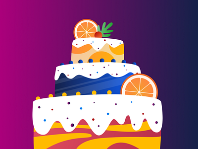 Cake birthday cake cake candy dessert gradient illustration sweets ui vector