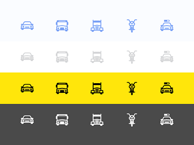 Transport Type Icon bus car design electric car icon icon set motocycle truck vehicle