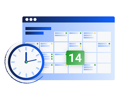 Calendar calendar clock design fast gradient icon illustration time timer todo ui vector
