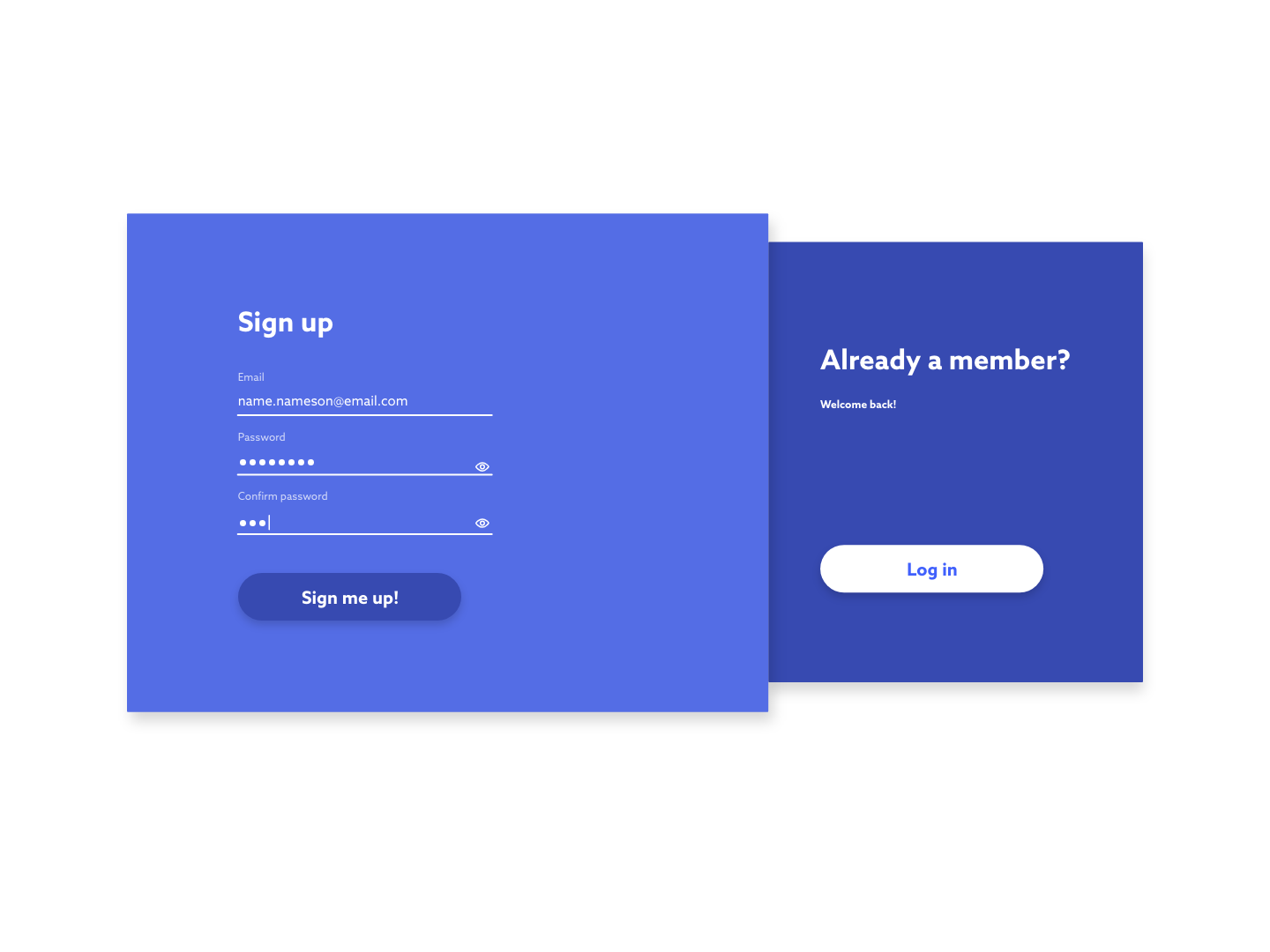 Daily UI #001 Sign Up Page by Clara Lundborg on Dribbble