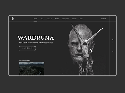 Wardruna - Redesign website