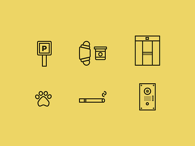 Amenities Icons Part 2 icons illustration