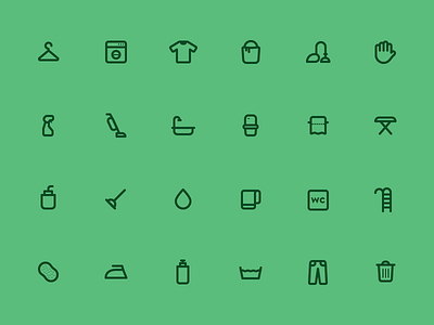 [PSD] 24 Cleaning Icons cleaning icons