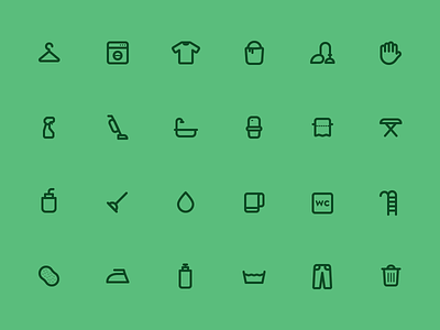 [PSD] 24 Cleaning Icons