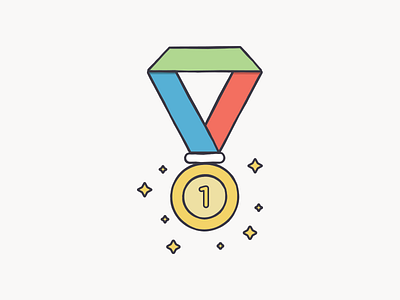 Number 1 Medal illustration medal